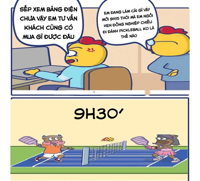 hình vượt mức pickleball meme hot trend 