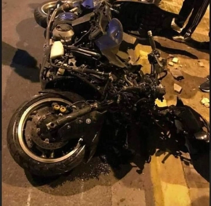 ảnh trượt xe máy 