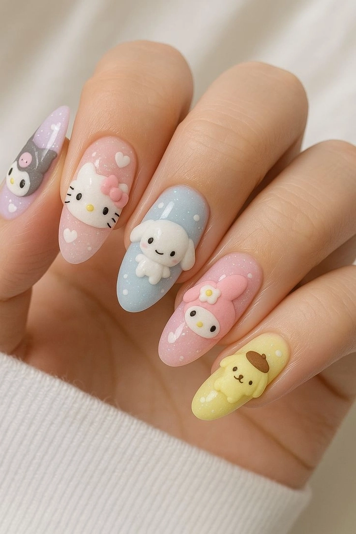 mẫu nail cho học sinh cấp 3 dễ làm 