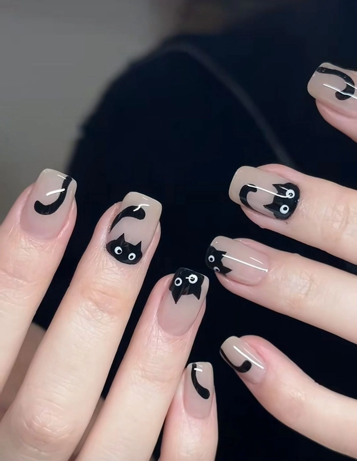 mẫu nail cho học sinh cấp 3 vẽ đơn giản 