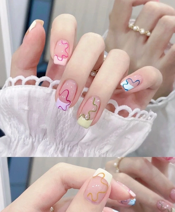 mẫu nail cho học sinh cấp 3 tone tự nhiên 