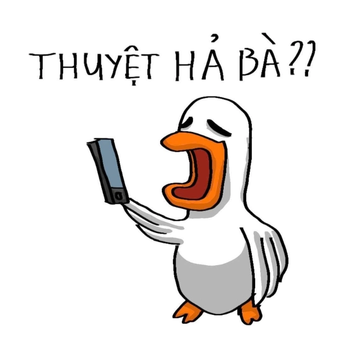 meme con vịt cầm dao lầy lội