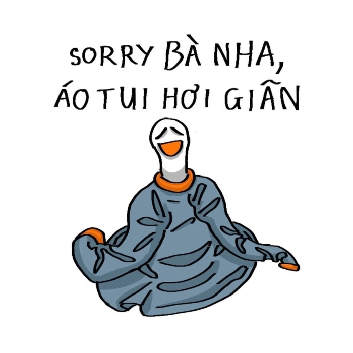 meme con vịt xin lỗi
