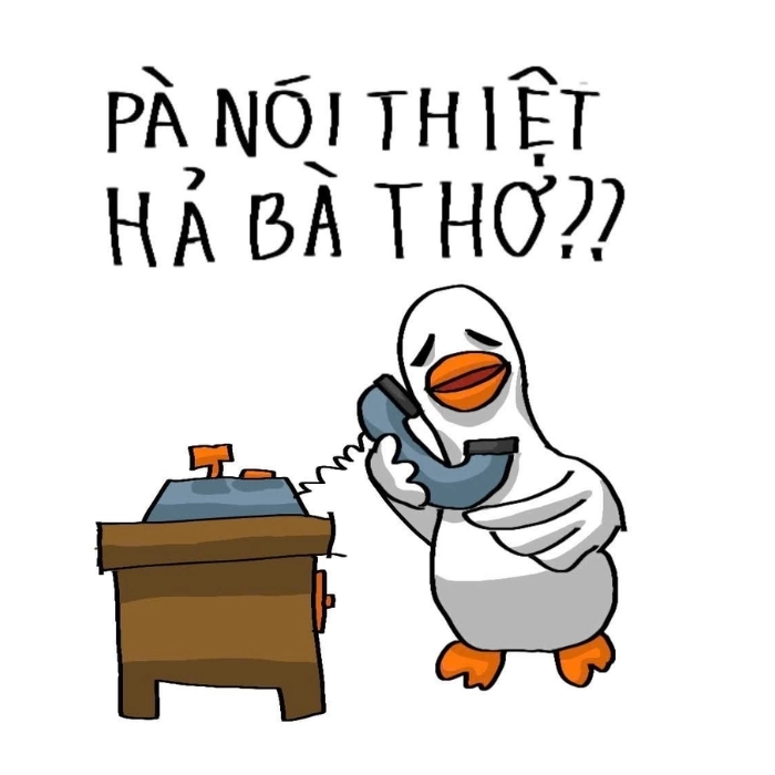 meme ảnh con vịt chế