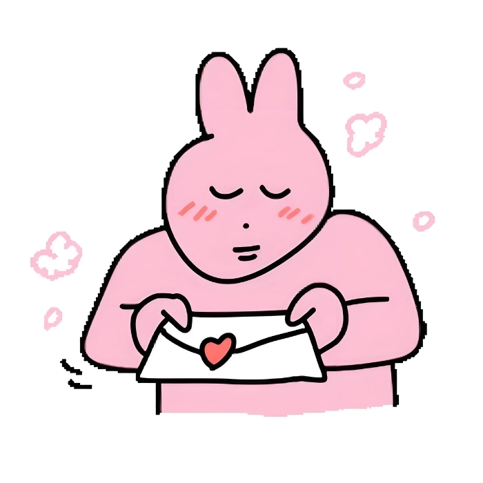 thỏ hồng meme cute