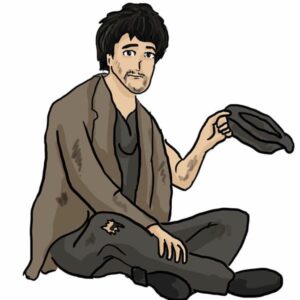 hình chế ăn xin cực đáng yêu