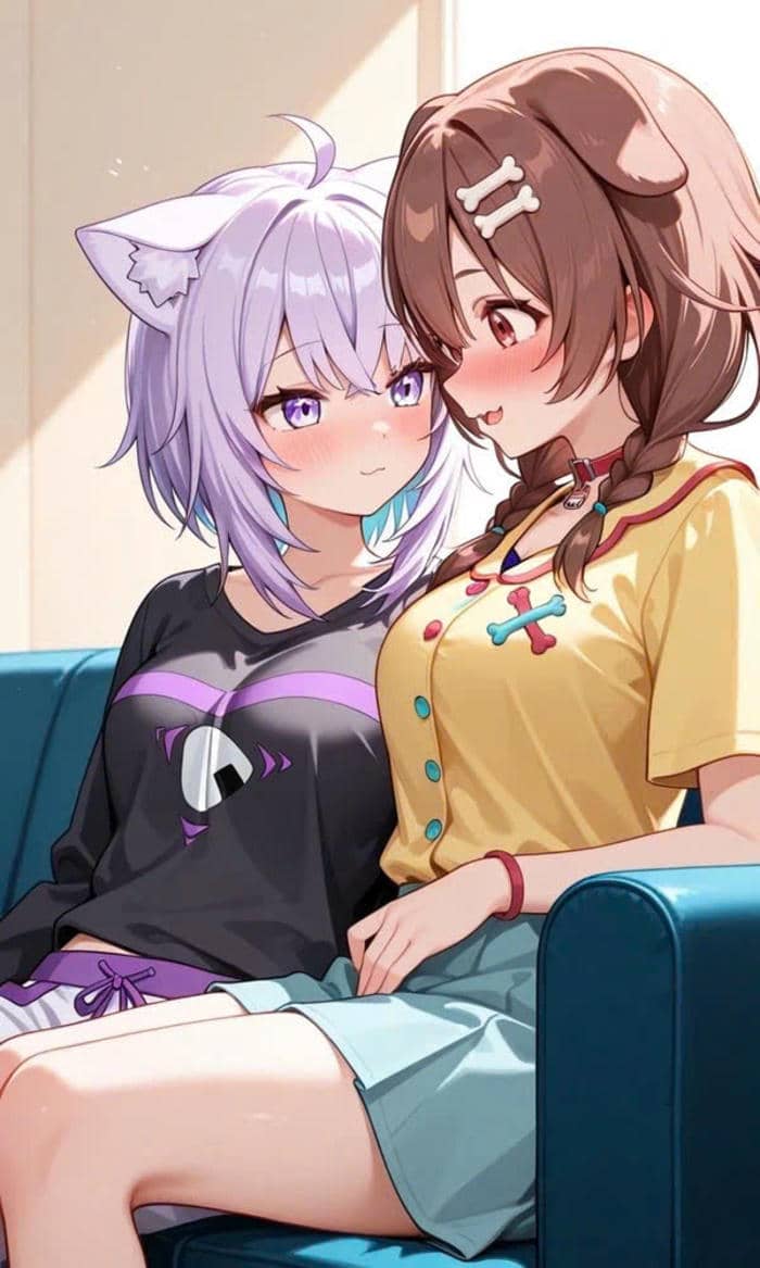 ảnh anime bách hợp bên hoa anh đào