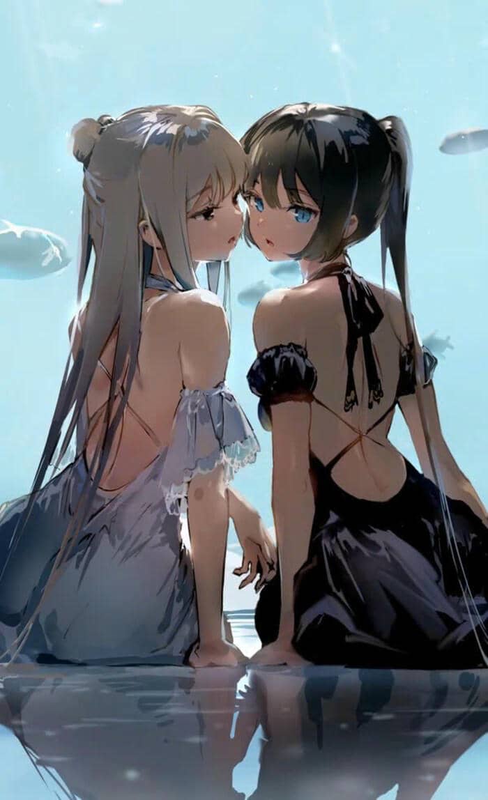 ảnh anime bách hợp nắm tay