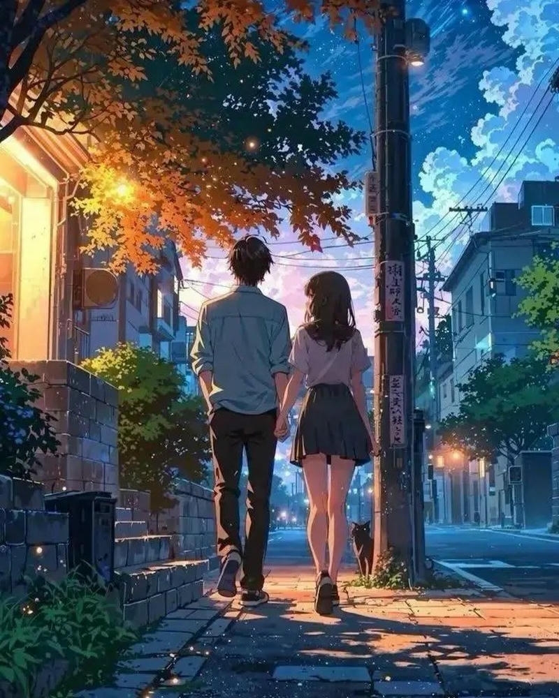 ảnh anime cặp đôi lãng mạn