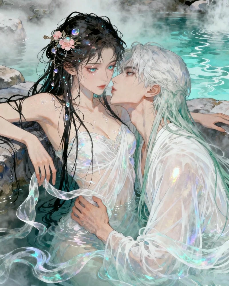 ảnh anime cặp đôi ngoài trời