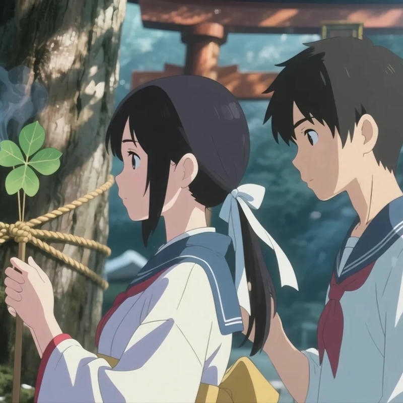 ảnh anime cặp đôi trong mưa