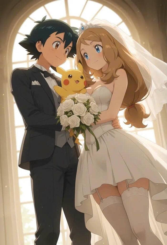 ảnh anime cô dâu chú rể