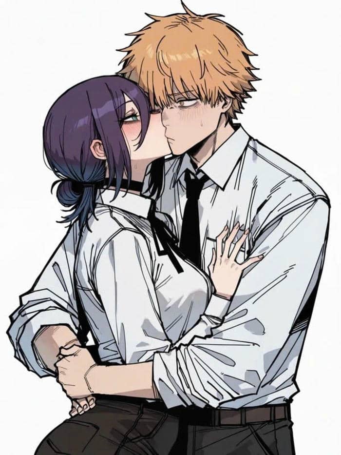 ảnh anime couple hôn nhau