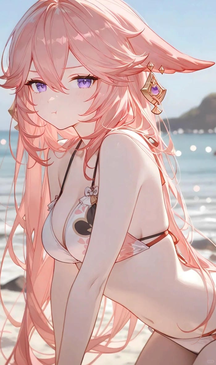 ảnh anime đi biển cute