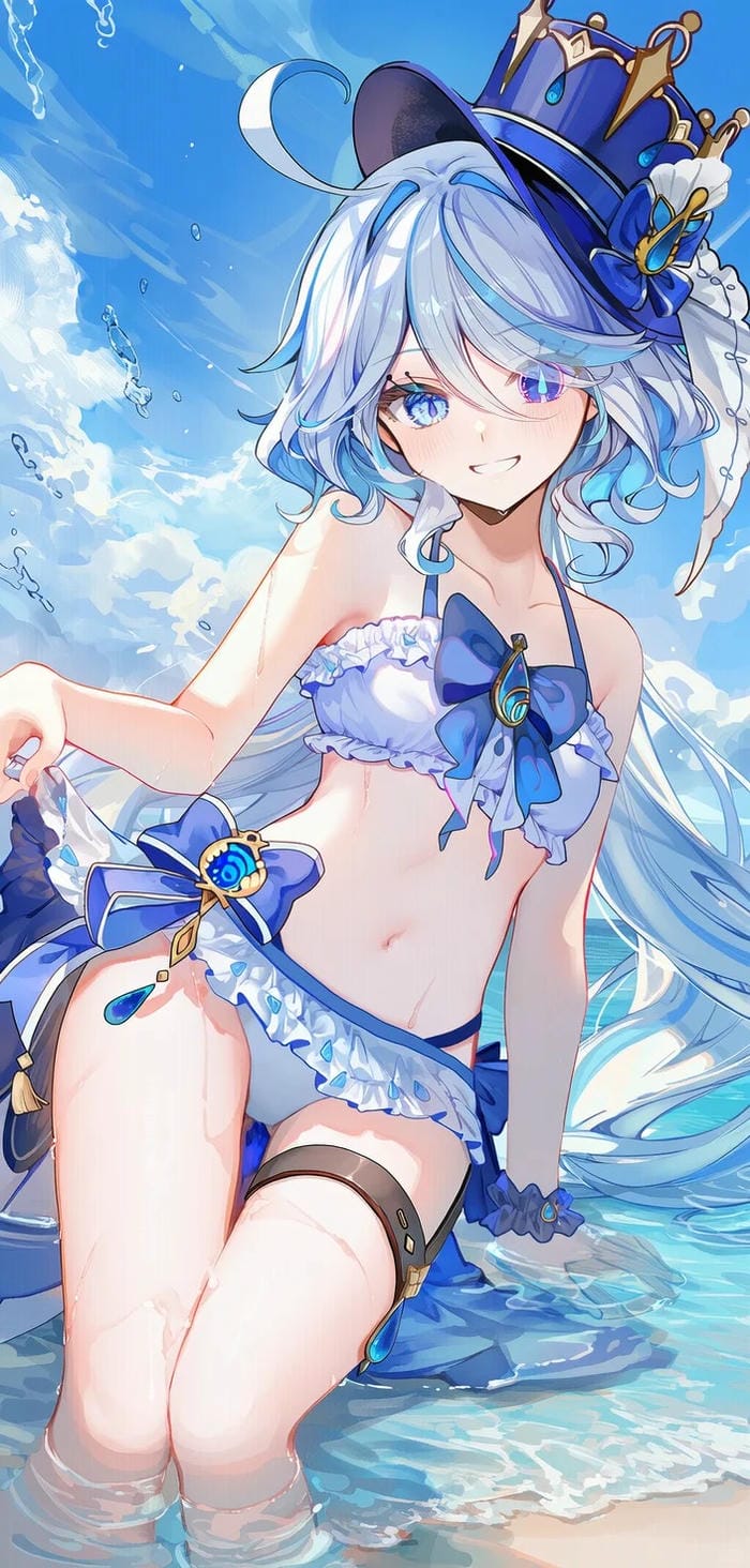 ảnh anime girl mặc bikini đáng yêu