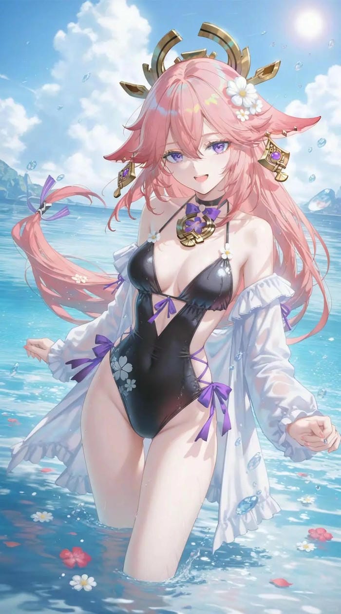 ảnh anime girl mặc bikini mát mẻ