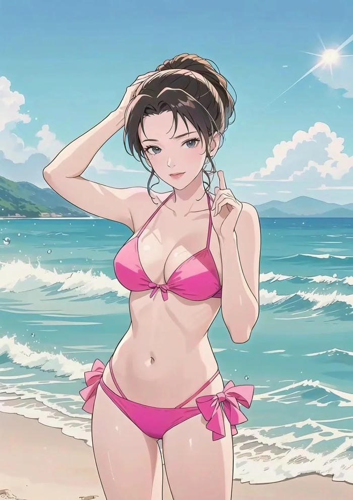ảnh anime girl mặc bikini tươi trẻ