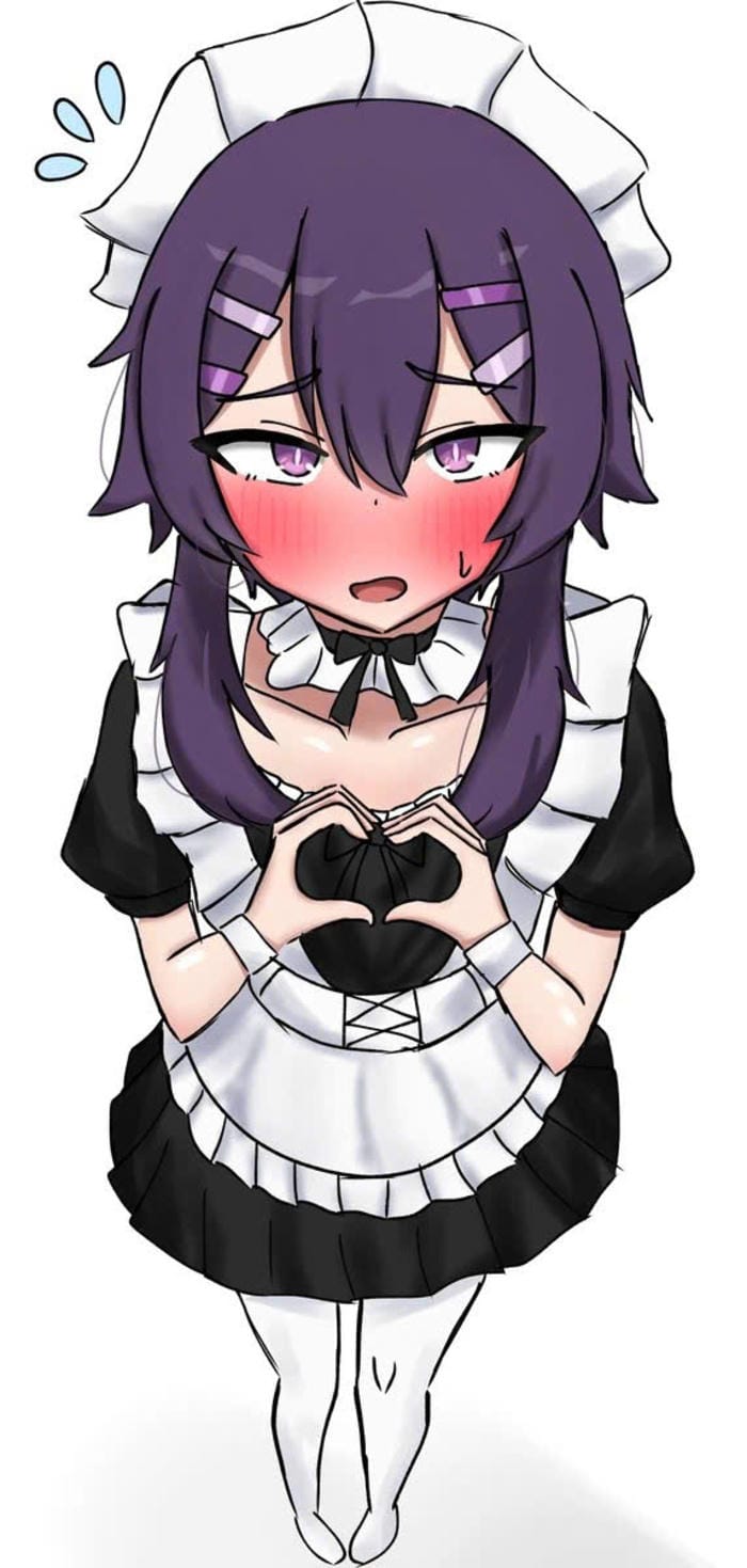 ảnh anime hầu gái trắng đen