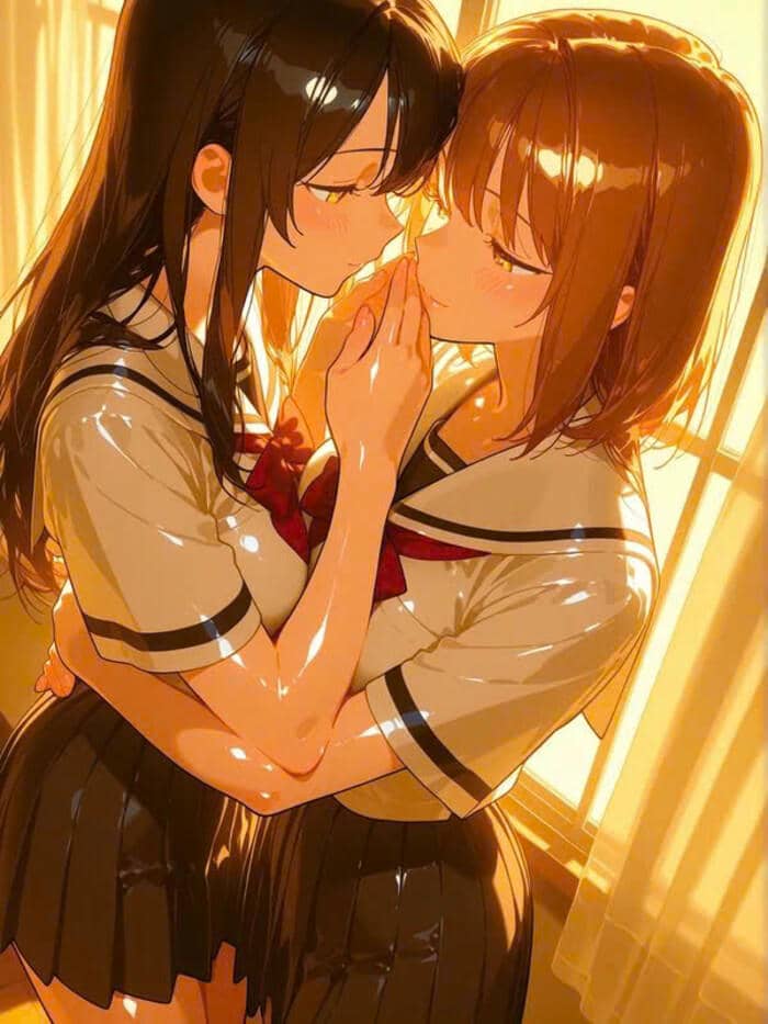 ảnh anime hôn nhau nghệ thuật