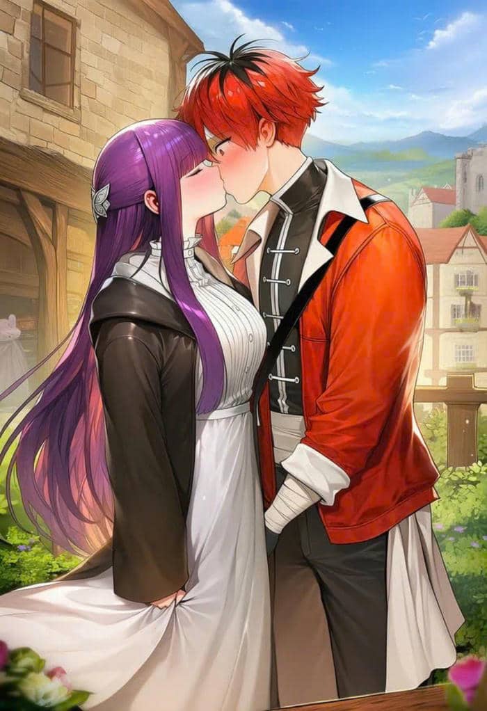 ảnh anime hôn nhẹ