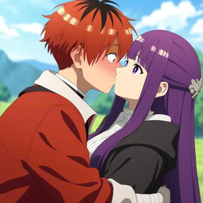 ảnh anime hôn trộm