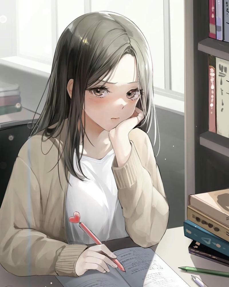 ảnh anime nữ cute phong cảnh xinh