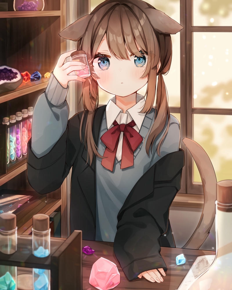 ảnh anime nữ giữa thiên nhiên