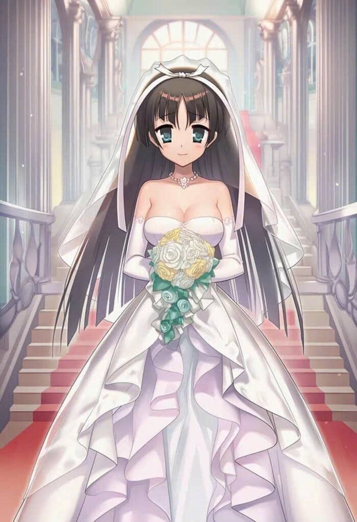 ảnh anime váy cưới đẹp