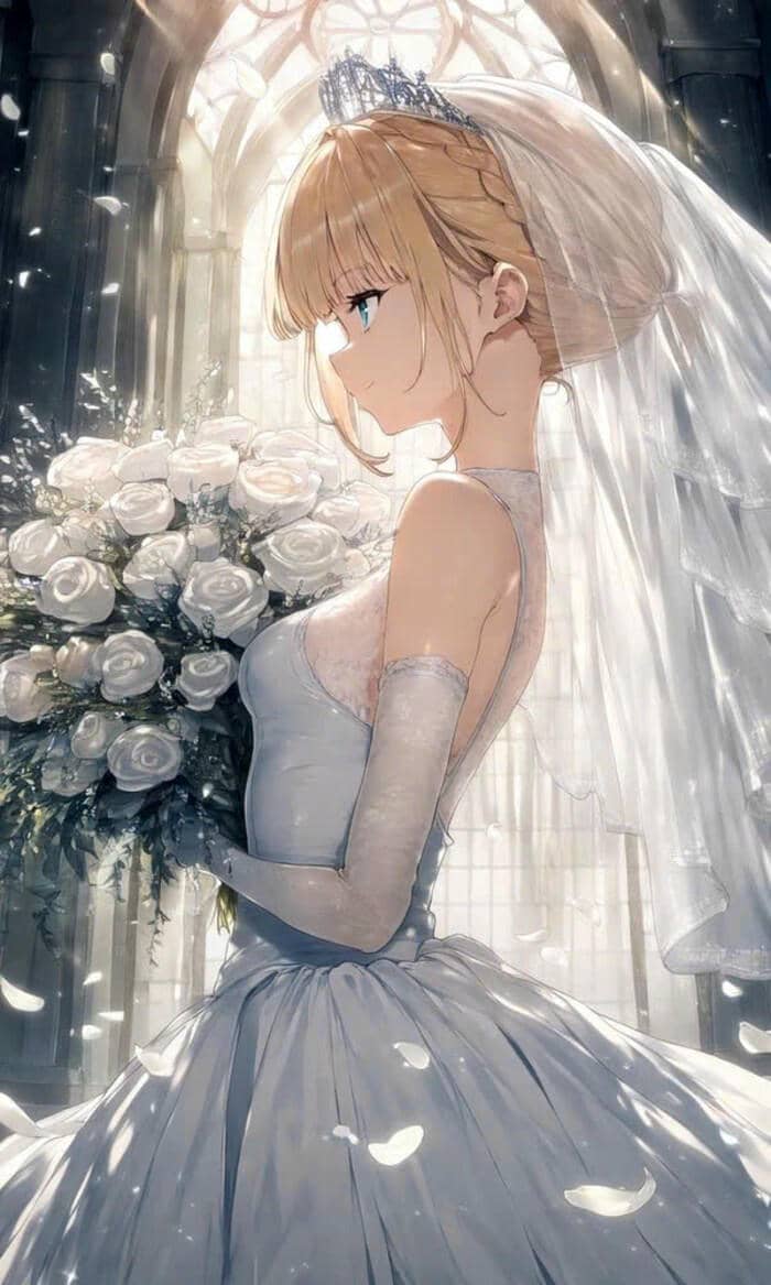 ảnh cưới anime tình cảm