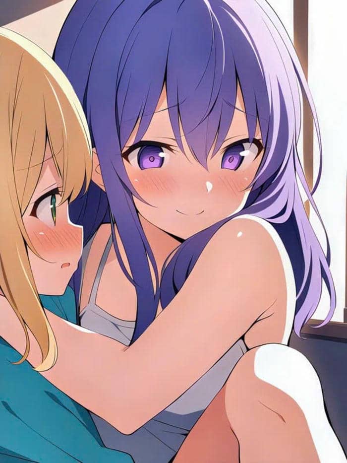 anime bách hợp nắm tay giữa phố