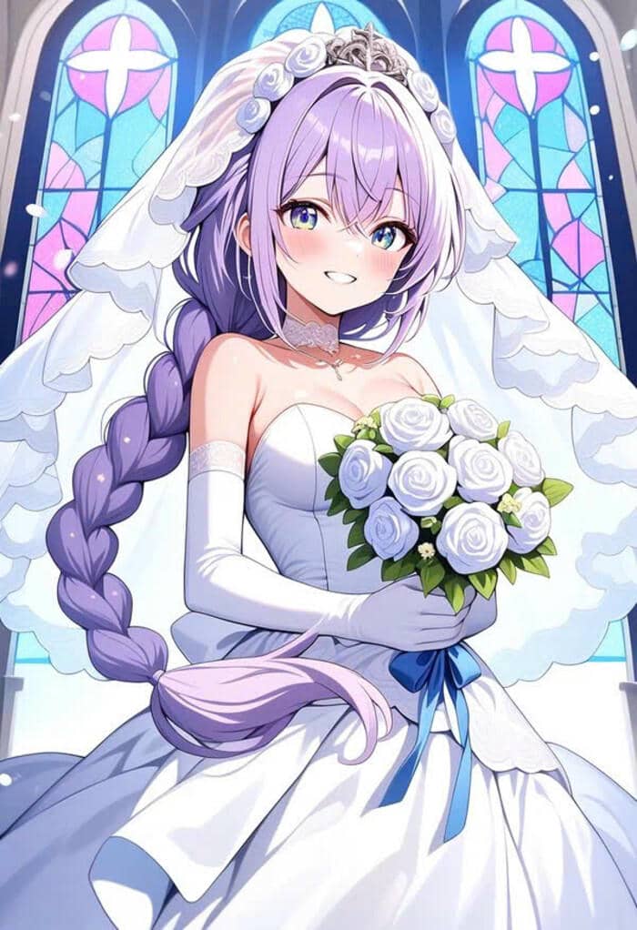 anime couple wedding