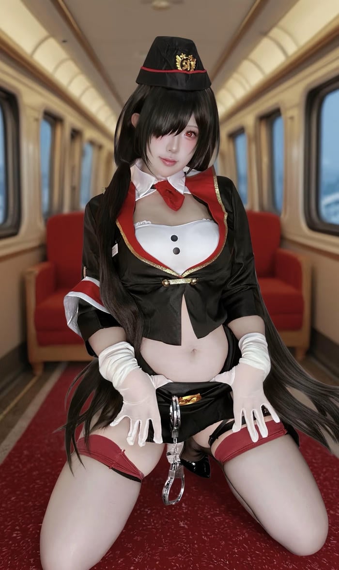 cosplay anime girl trong studio