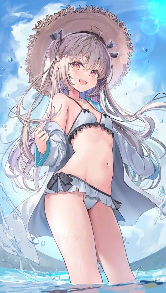 hình anime mặc bikini mlem