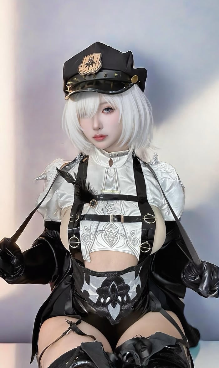 hình cosplay anime nữ concept tối giản