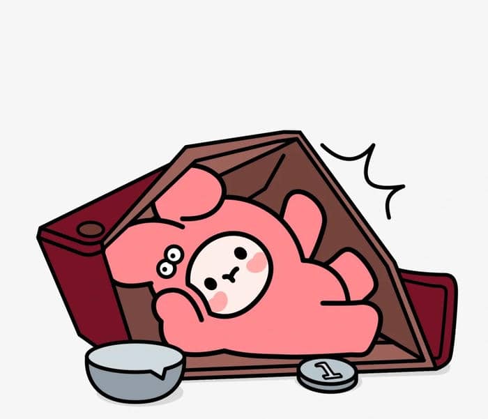 meme ví rỗng cạn tiền