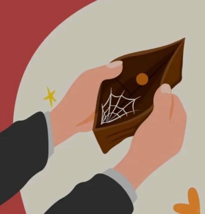 meme ví rỗng hài hước