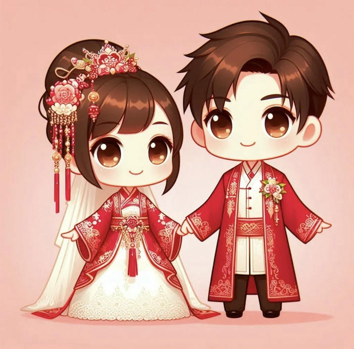 Ảnh cưới chibi nhẹ nhàng cảm xúc