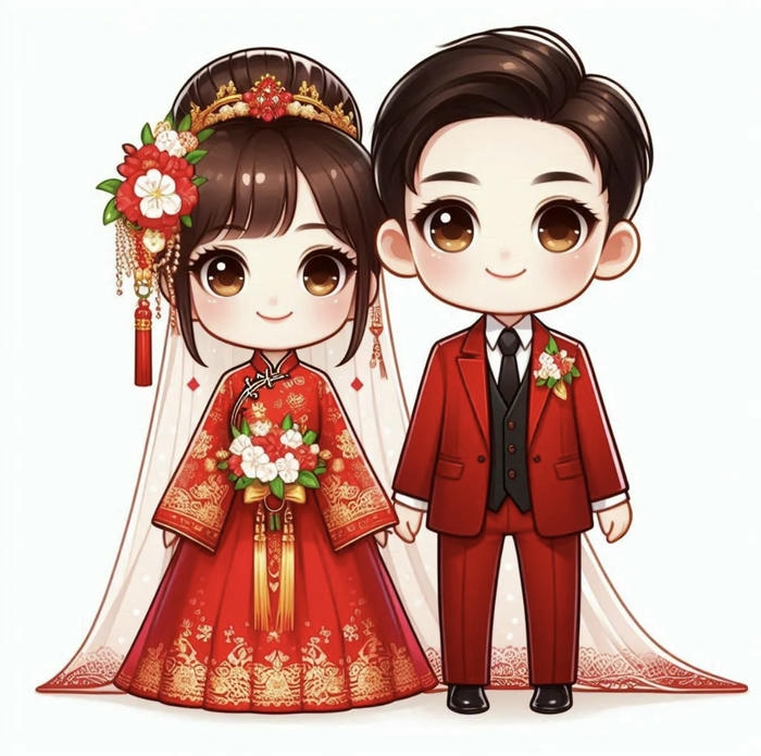 Hình cưới chibi dễ thương cực hot