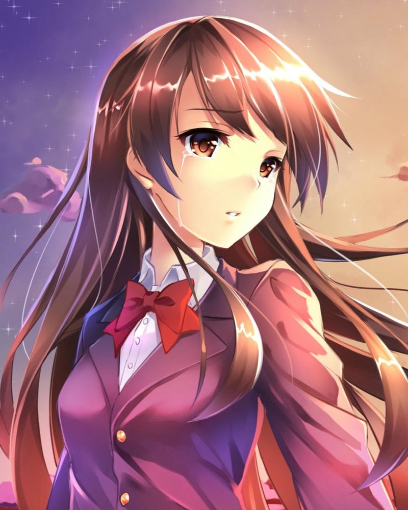 ảnh anime nữ buồn u sầu