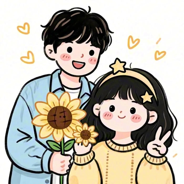 ảnh cặp đôi chibi điện thoại