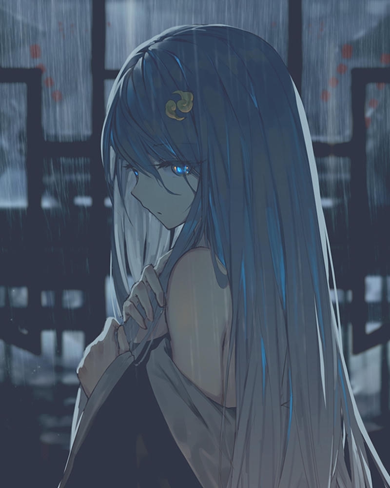 anime nữ buồn ảnh tối