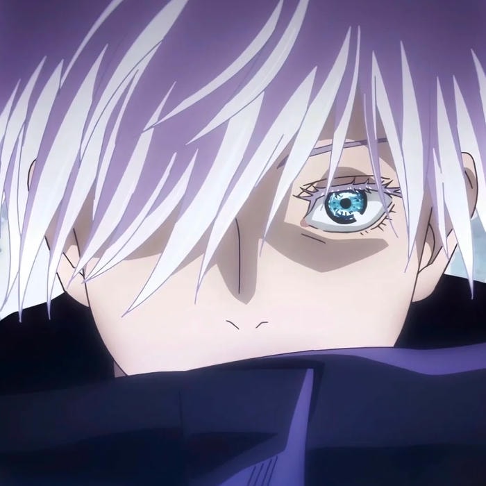 avatar Gojo tóc trắng