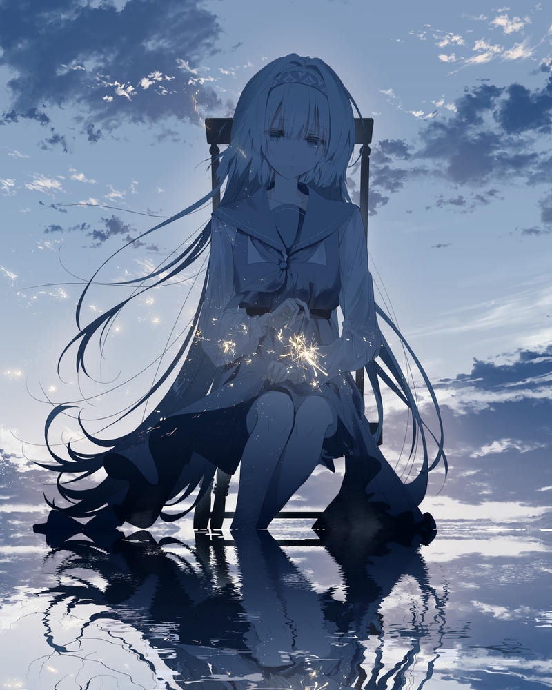 hình anime nữ buồn sâu