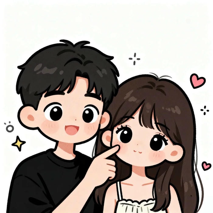 hình cặp đôi chibi hoạt hình