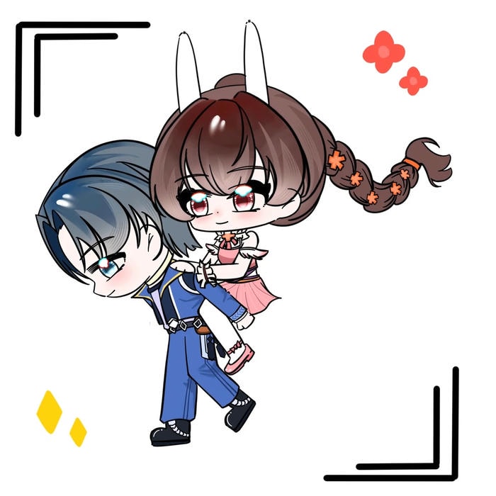 hình chibi đôi cute