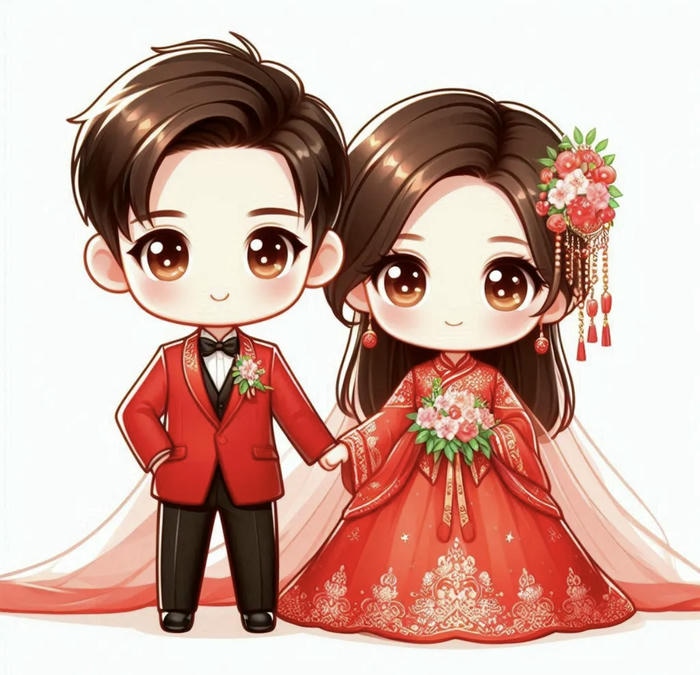 cặp uyên ương phiên bản chibi