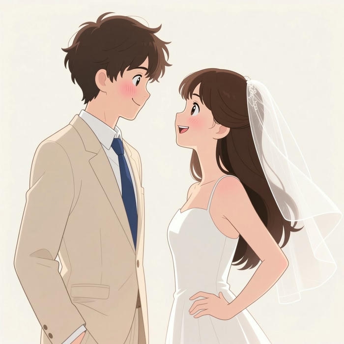 Bộ 114+ ảnh cô dâu chú rể chibi cute cho ngày cưới ngọt ngào